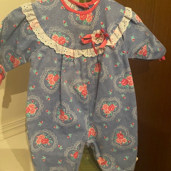 Bundle of 2 Vintage Healthtex Denim Rompers - Picture 8 of 16